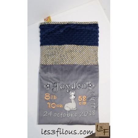 Lama Couverture Ultra-Douce Brodée et Personnalisée CUD-032