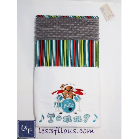 Musicien Fourmis Couverture Ultra-Douce Brodée et Personnalisée  CUD-037