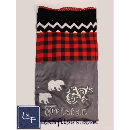 Ours Couverture Ultra-Douce Brodée et Personnalisée CUD-040