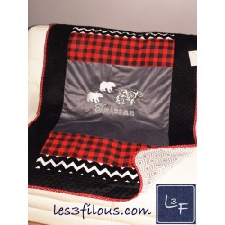 Ours Couverture Ultra-Douce Brodée et Personnalisée CUD-040