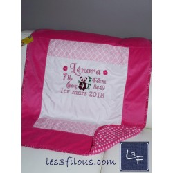 Panda Couverture Ultra-Douce Brodée et Personnalisée CUD-042