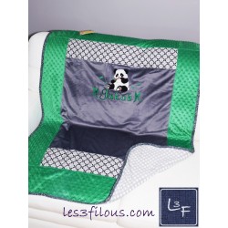 Panda Couverture Ultra-Douce Brodée et Personnalisée CUD-044