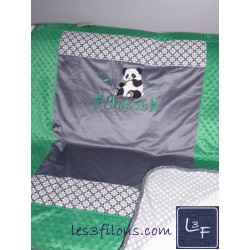 Panda Couverture Ultra-Douce Brodée et Personnalisée CUD-044