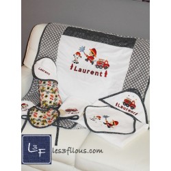 Pompier Couverture Ultra-Douce Brodée et Personnalisée CUD-048