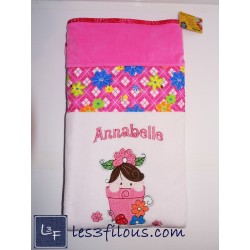 Bébé Fleur Couverture Ultra-Douce Brodée et Personnalisée CUD-049