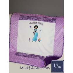 Princesse Jasmine Couverture Ultra-Douce Brodée et Personnalisée CUD-051