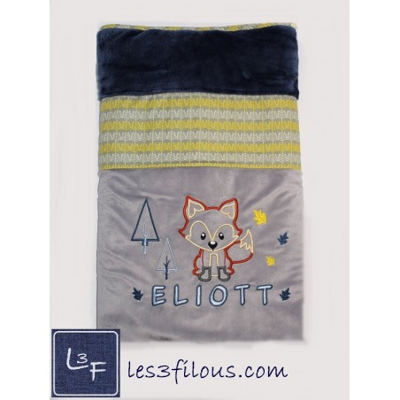 Renard Couverture Ultra-Douce Brodée et Personnalisée CUD-052