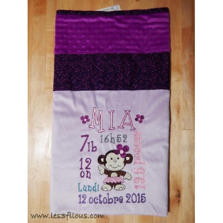 Singe Couverture Ultra-Douce Brodée et Personnalisée CUD-055