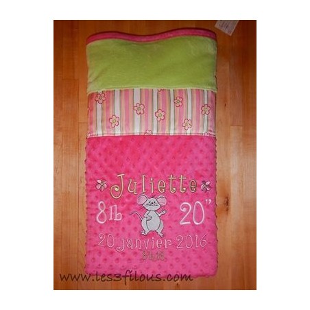 Souris Couverture Ultra-Douce Brodée et Personnalisée CUD-057