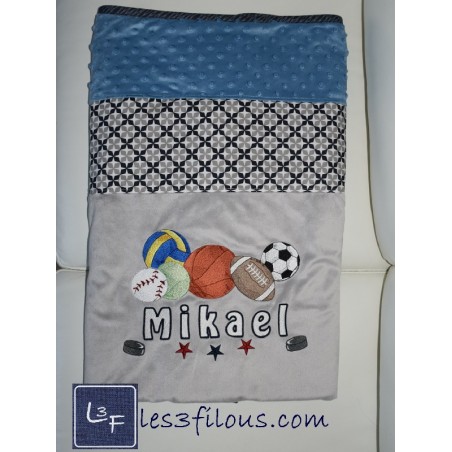 Sports Couverture Ultra-Douce Brodée et Personnalisée CUD-058