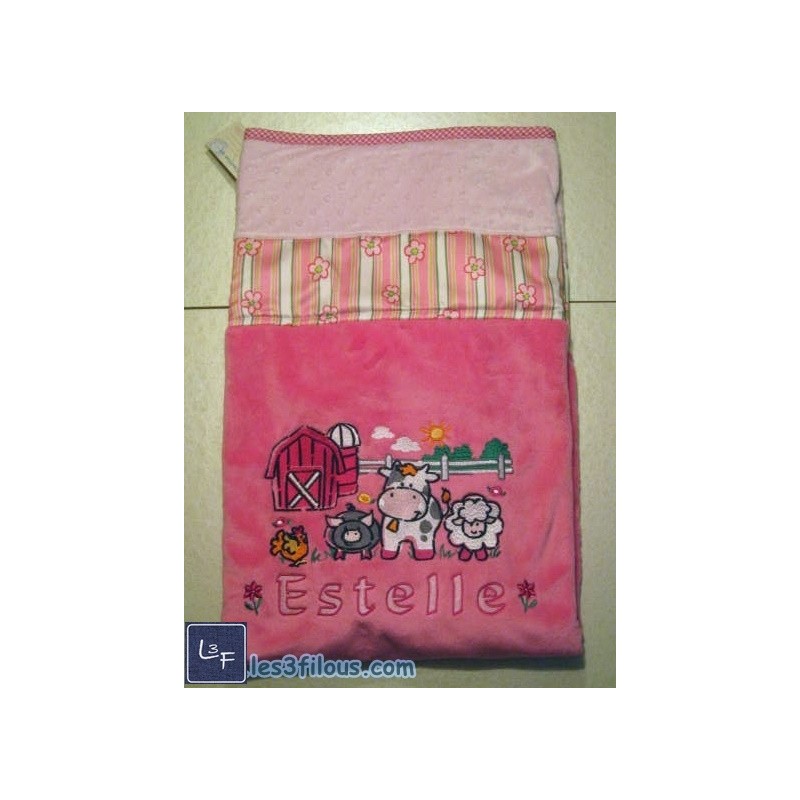 Ferme Couverture Ultra-Douce Brodée et Personnalisée CUD-067