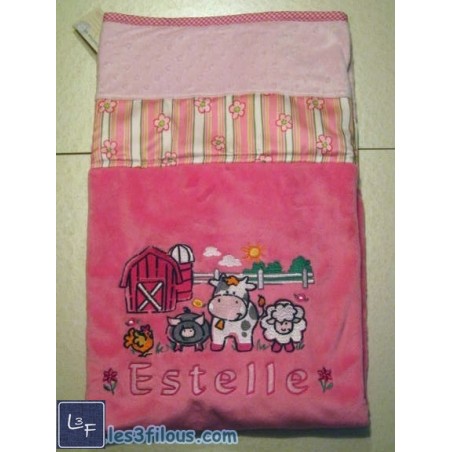 Ferme Couverture Ultra-Douce Brodée et Personnalisée CUD-067