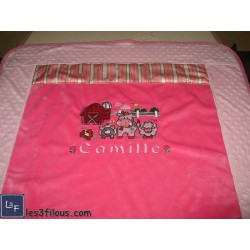 Ferme Couverture Ultra-Douce Brodée et Personnalisée CUD-067