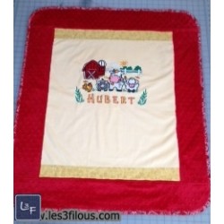 Ferme Couverture Ultra-Douce Brodée et Personnalisée CUD-067