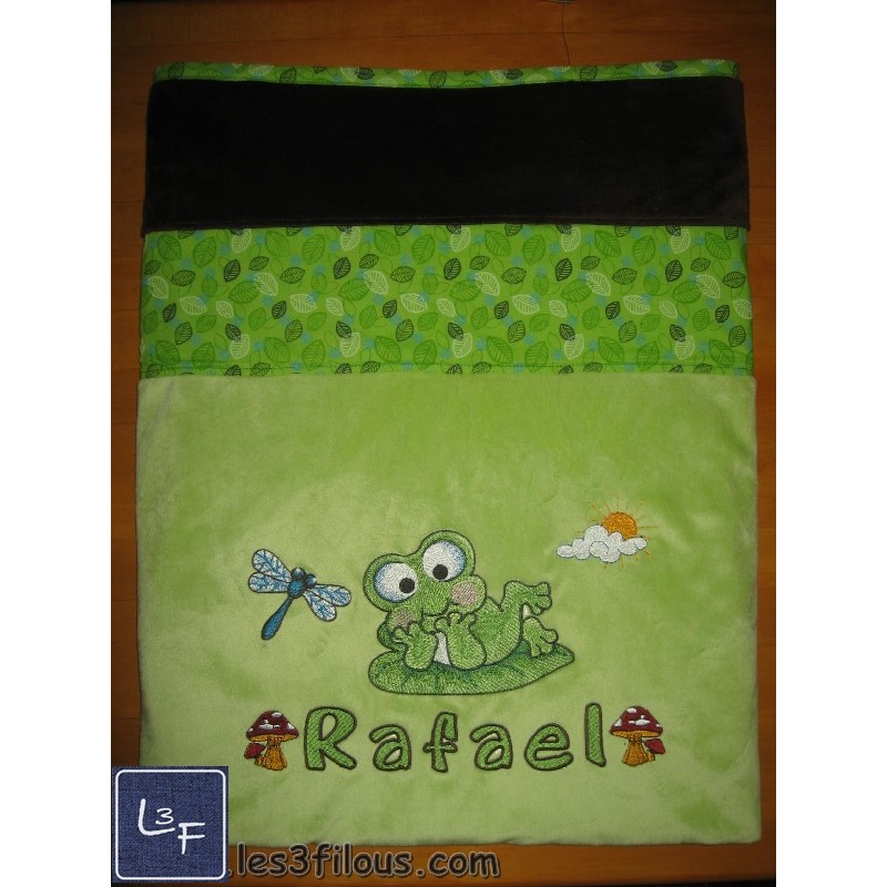 Grenouille Couverture Ultra-Douce Brodée et Personnalisée CUD-069