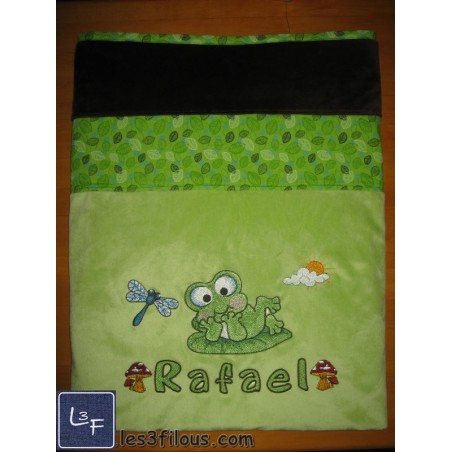 Grenouille Couverture Ultra-Douce Brodée et Personnalisée CUD-069