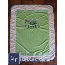 Grenouille Couverture Ultra-Douce Brodée et Personnalisée CUD-069