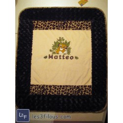 Lion Bébé Couverture Ultra-Douce Brodée et Personnalisée CUD-074