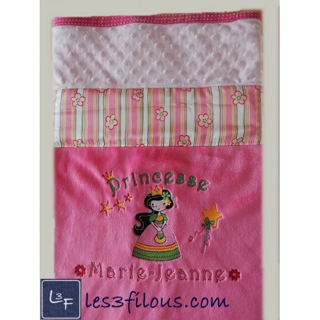 Princesse Couverture Ultra-Douce Brodée et Personnalisée CUD-079