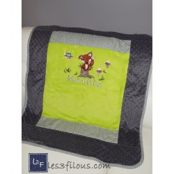 Renard Couverture Ultra-Douce Brodée et Personnalisée CUD-081