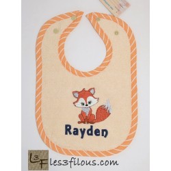 Renard Maman Couverture Ultra-Douce Brodée et PersonnaliséeCUD-082