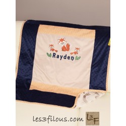 Renard Maman Couverture Ultra-Douce Brodée et PersonnaliséeCUD-082