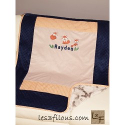 Renard Maman Couverture Ultra-Douce Brodée et PersonnaliséeCUD-082