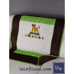 Lion Simba Couverture Ultra-Douce Brodée et Personnalisée CUD-083