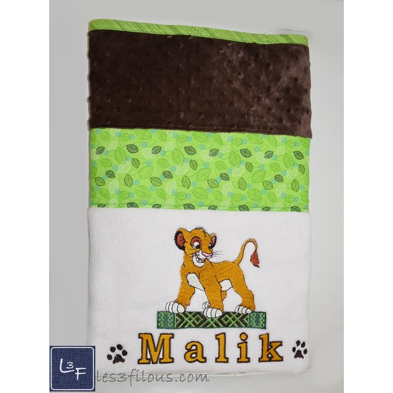 Lion Simba Couverture Ultra-Douce Brodée et Personnalisée CUD-083