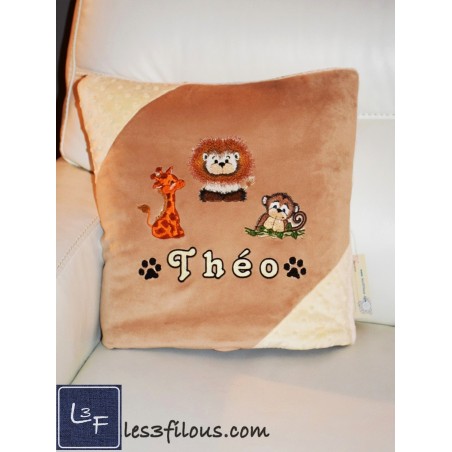 Coussin Couverture Lion Girafe Singe CC-028