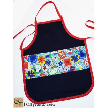 Chats et Chiens Tablier Enfant Couleur Marine TEN-011P