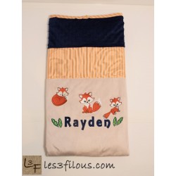 Renard Maman Couverture Ultra-Douce Brodée et PersonnaliséeCUD-082