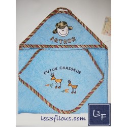 Chasseur Chevreuil Serviette Capuchon Brodée et Personnalisée DOU-055