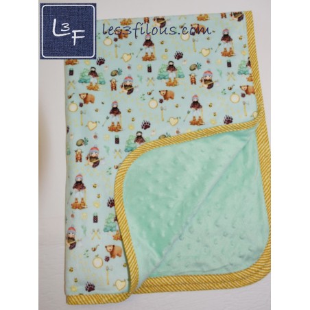 Bucheron Bordure Jaune Couverture ultra douce COU-007P