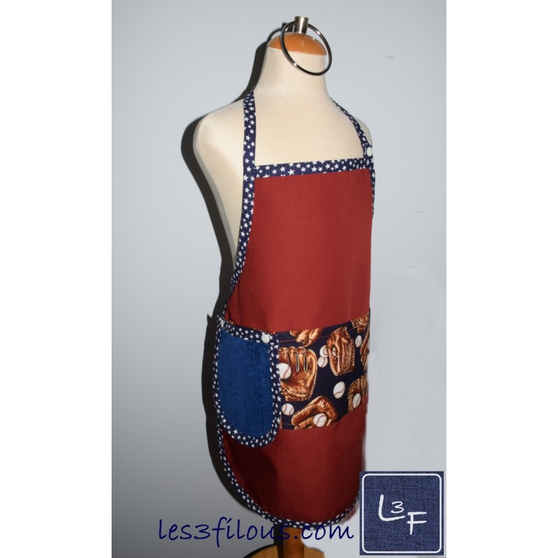 Tablier  Adulte  Baseball Tablier avec Essuie-mains TEM-079P