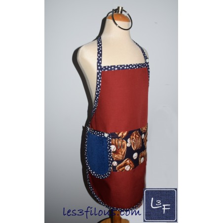 Tablier  Adulte  Baseball Tablier avec Essuie-mains TEM-079P