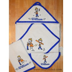 Construction Serviette Capuchon Brodée et Personnalisée DOU-091