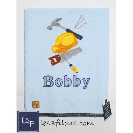 Construction Menuisier Drap de Bain Brodé Personnalisé DRA-120