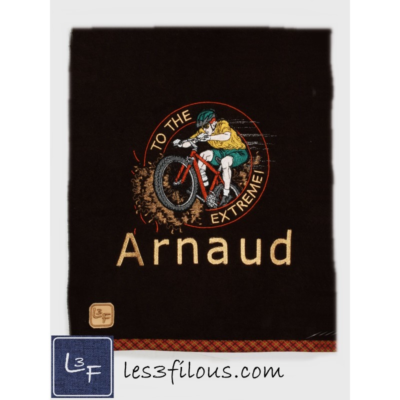 Vélo Cycliste Drap de Bain Brodé et Personnalisé DRA-119