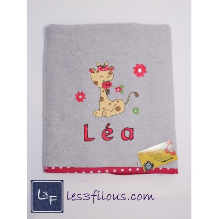 Girafe Drap de Bain Brodé et Personnalisé DRA-123