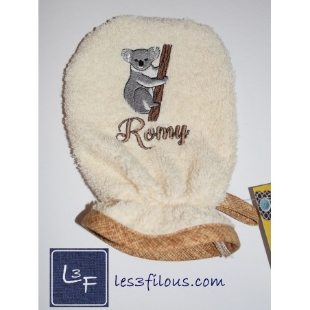 Koala Débarbouillette Brodé et Personnalisé DEB-066
