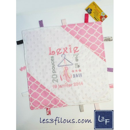 Ballerine Chausson Doudou Étiquettes Brodé et Personnalisé ETI-005