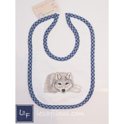Loup Serviette Capuchon Brodée et Personnalisée DOU-066