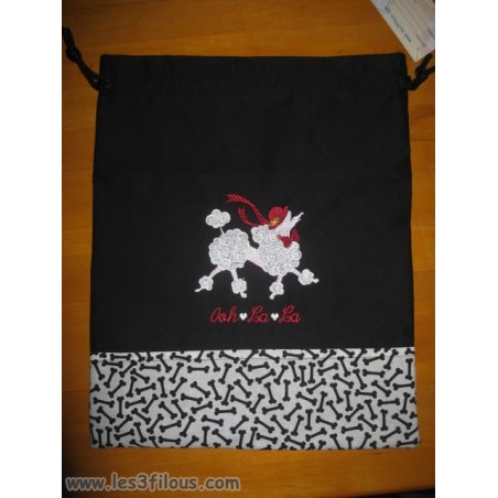 Sac à souliers Chien Caniche SAS-020