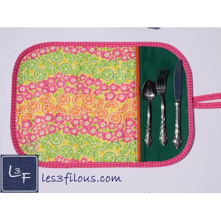 Tutti Fruitti Fruit Été Agrumes Napperon Prêt à Broder NAP-113P