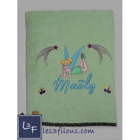 Fée Clochette Drap de Bain Brodé et Personnalisé DRA-074
