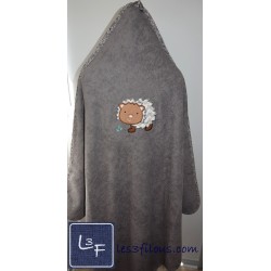 Hérisson Serviette Capuchon Brodée et Personnalisée DOU-069