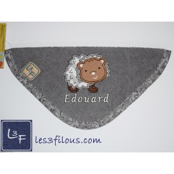 Hérisson Essuie-mains Brodé et Personnalisé ESS-022