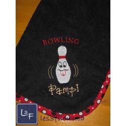 Quille Rieuse Moqueuse Serviette de Bowling  BOW-009