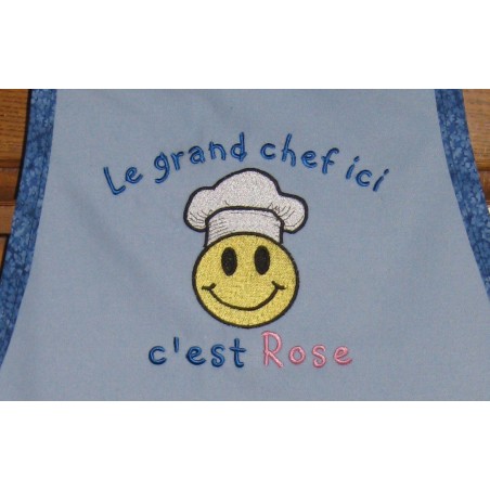 Le grand chef c'est MOI Choix de Broderie pour Tablier